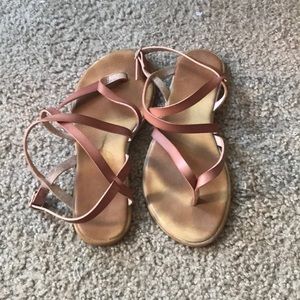 Brown Strapy Sandals Size 7